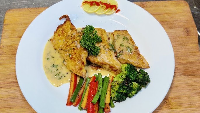 Grilled Fish with Lemon Butter Sauce